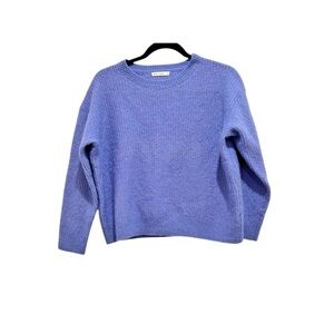 Marine Layer Renee Crewneck Sweater Women's Size Medium Alpaca Blend Blue Soft